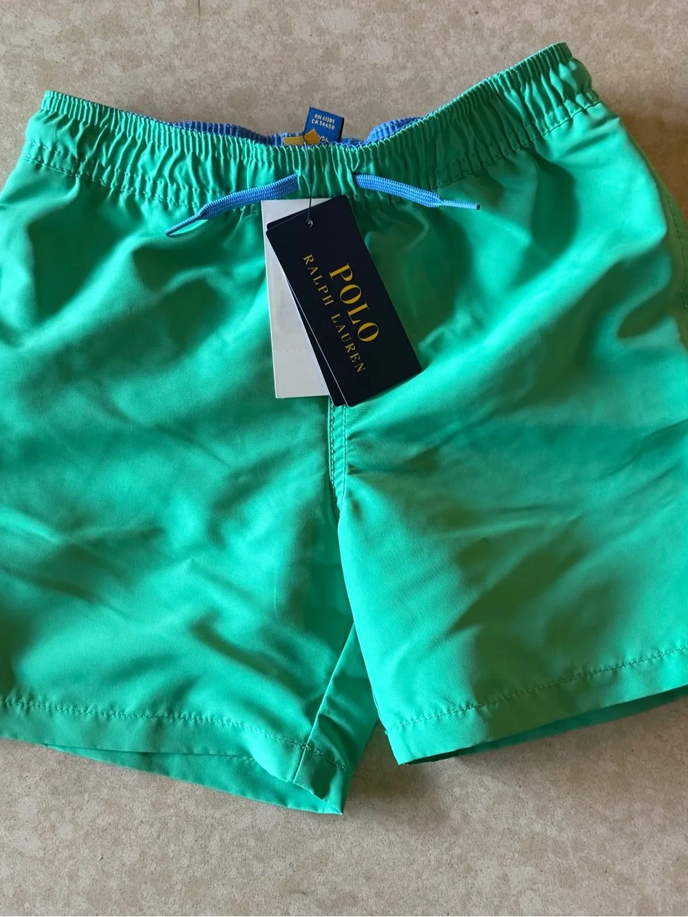 NWT Polo Ralph Lauren Boys Green Travelers Swim Trunks green kids size 7
